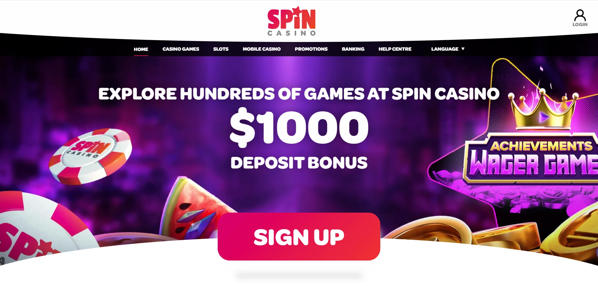 Spin Casino Canada gaming environment with slot machines and live casino